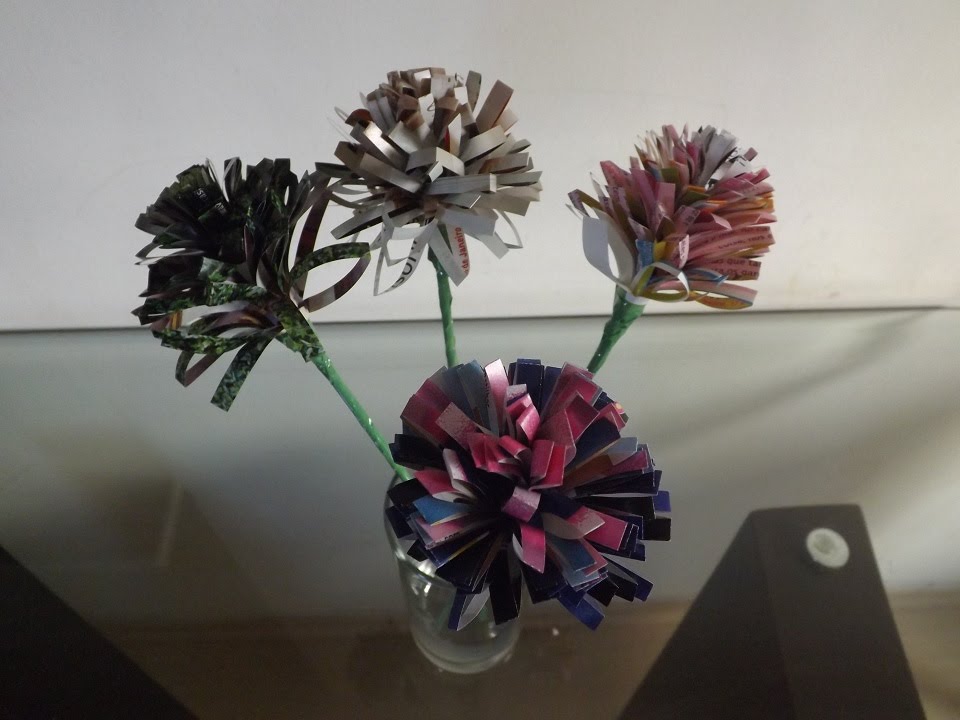 DIY: Flores de revista para decorar