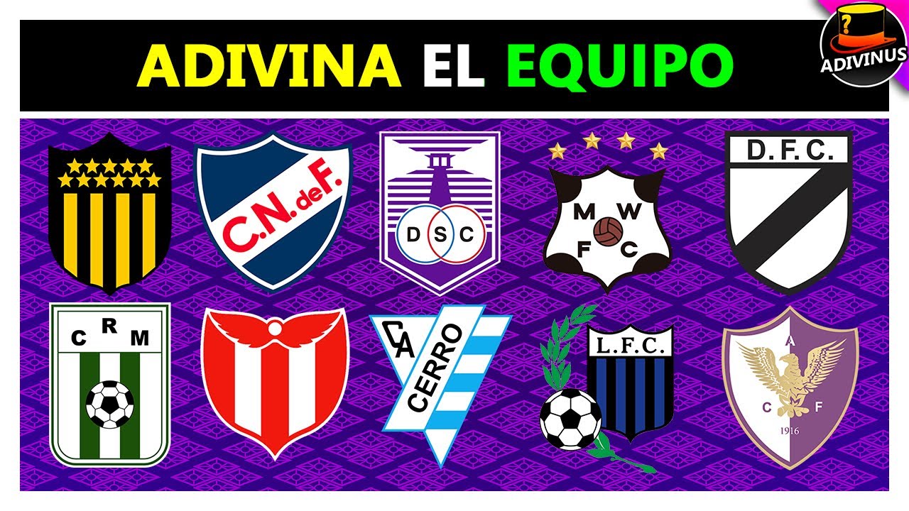 ADIVINA EL EQUIPO DE FUTBOL URUGUAYO - ADIVINA EL ESCUDO DE FUTBOL LIGA URUGUAYA - QUIZ URUGUAY