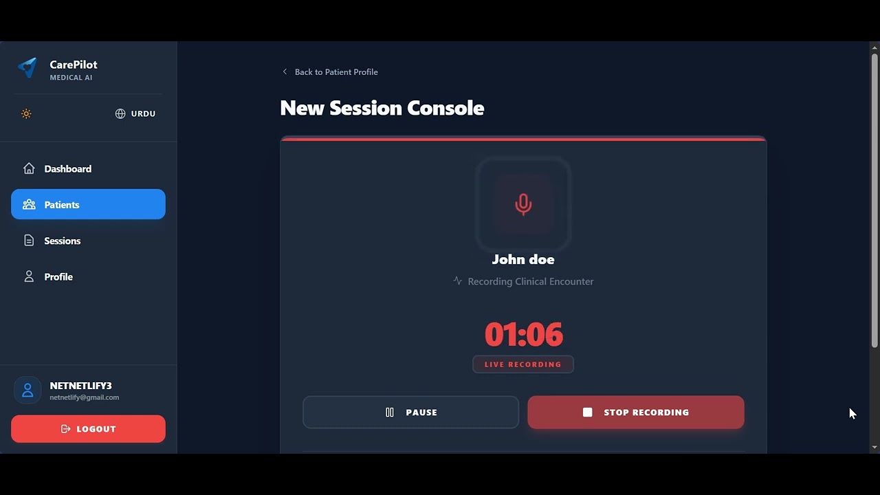 Care Pilot Demo, Modern Healthcare Web App Built with Scalable Architecture