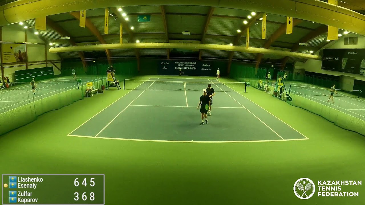 🎾 Корт №1 - Взрослый зимний чемпионат Республики Казахстан (28.01.2026)