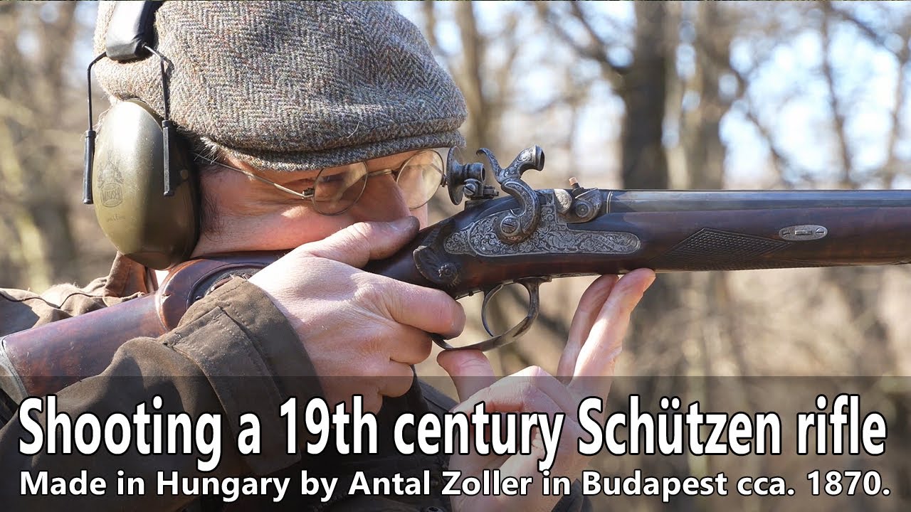 Firing a 19th century muzzle loading Sch&uuml;tzen rifle from Budapest, Hungary by Antal Zoller - TEASER