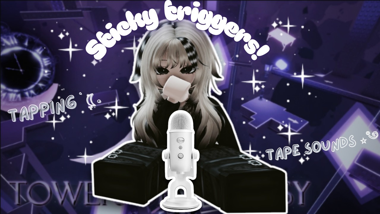 roblox asmr .✦ ݁˖ - sticky sounds ᶻ 𝗓 𐰁 .ᐟ (sticky tapping, tape sounds, no talking)