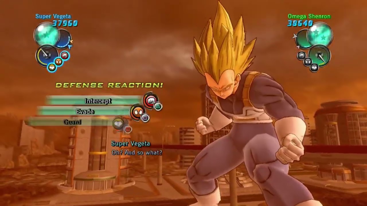 Dragon Ball Z Ultimate Tenkaichi Vegeta VS Omega Shenron