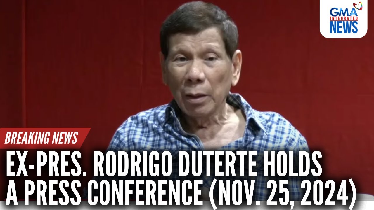 LIVE: Former President Rodrigo Duterte Presscon - 11/25/2024 - Replay