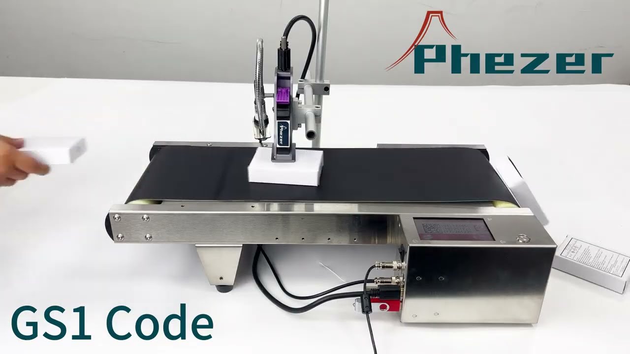 PHEZER Phezer PC127/PC254 Conveyor Belt Expiry Date Printer Machine