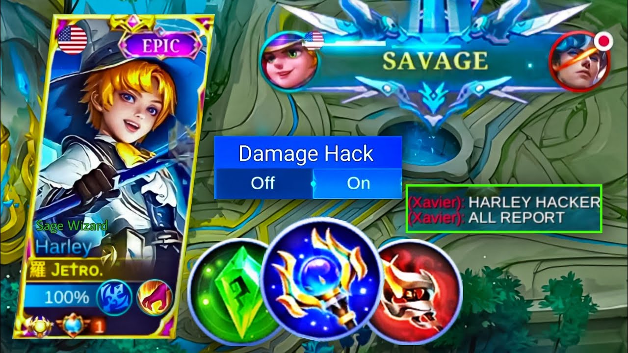 HARLEY HACK DAMAGE BUILD - AUTO SAVAGE (MUST TRY) BEST HARLEY BUILD | MOBILE LEGENDS