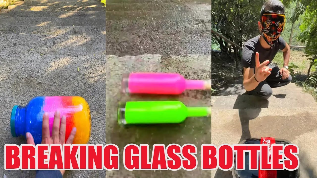 Breaking Glass Bottles & Balloon Drops 😱🔥 Crushing Crunchy & Soft Things! #asmr #satisfying