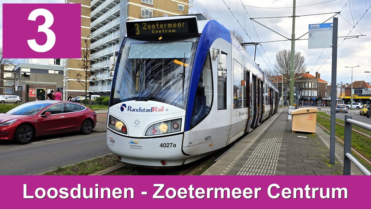 HTM RandstadRail 3: Den Haag Loosduinen - Zoetermeer Centrum-West | HTM 4027 | 2025