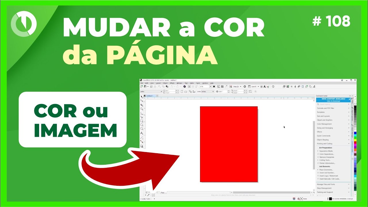 Como mudar a cor de fundo da página no Corel de modo fácil