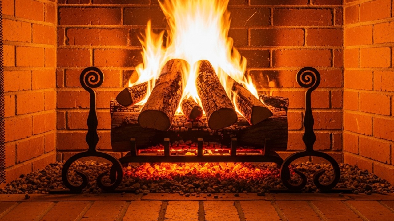 Cozy Crackling Fireplace for Sleep, Meditation, Reading and Peaceful Home Ambience