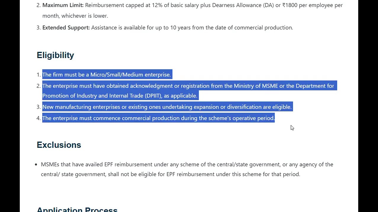 EPF Reimbursement to MSMEs