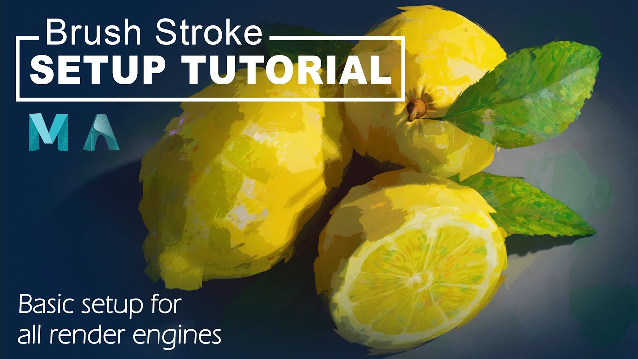 Brush Stroke Shader - Maya Arnold Guide Painterly 2D-3D effect