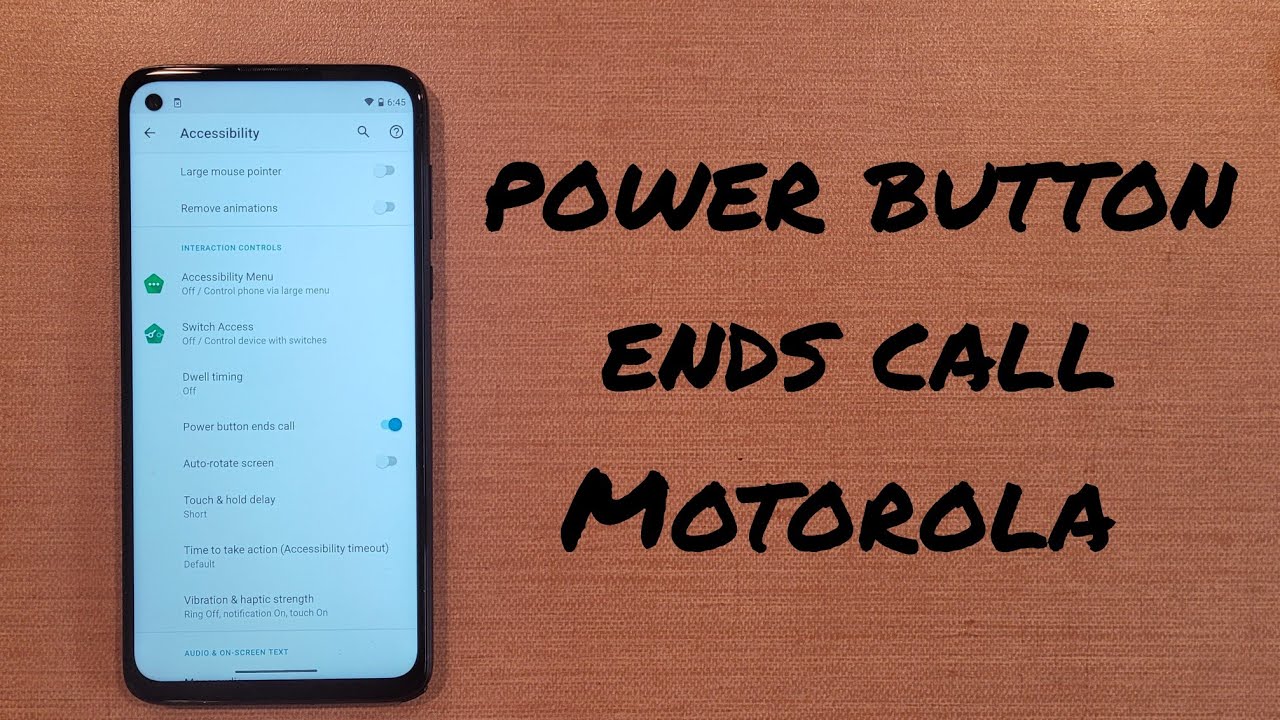 Power Button Ends Call Motorola Moto G