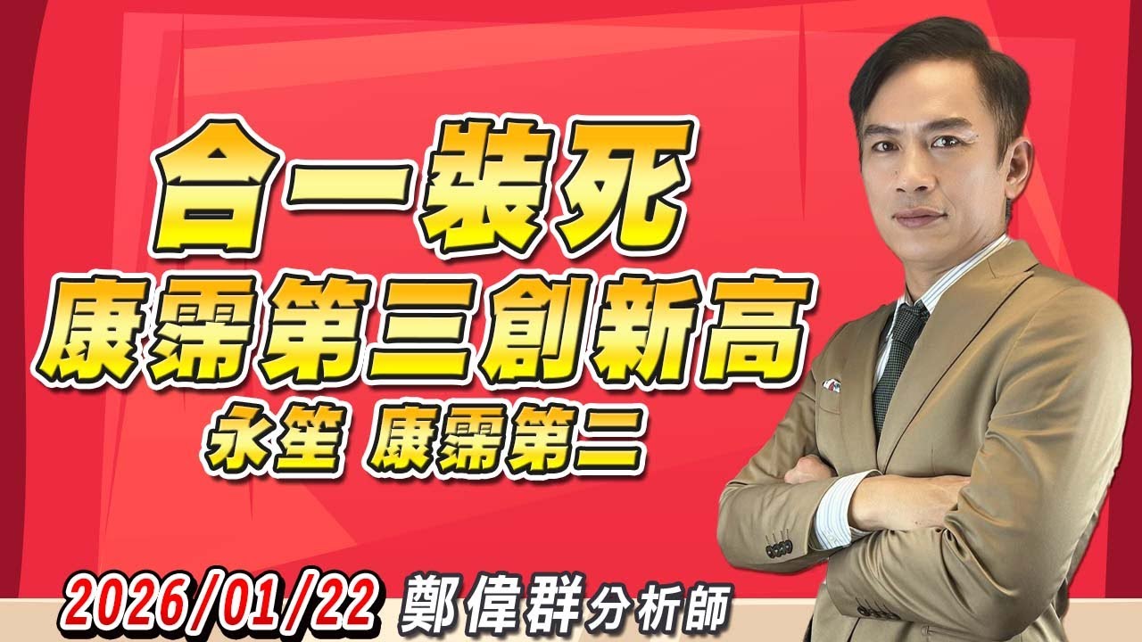 2026/01/22 【生技股同學會】 鄭偉群分析師  | 合一裝死，康霈第三創新高，永笙，康霈第二