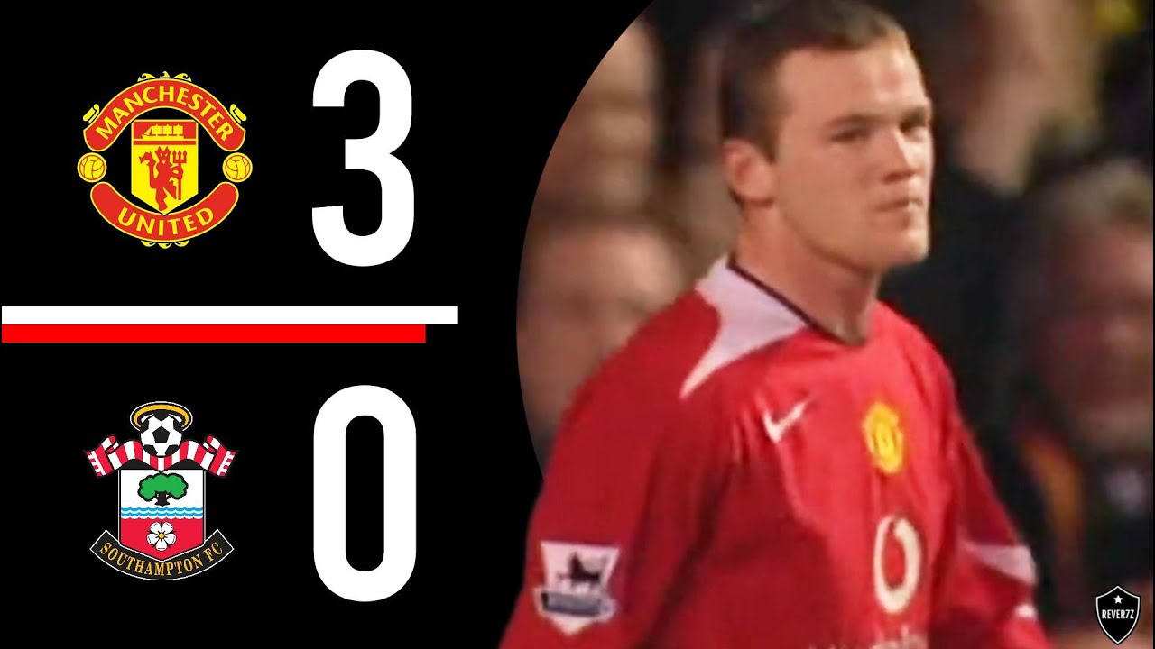 Manchester United v Southampton | Rooney, Ronaldo & Scholes on Target | Highlights | 2004/2005