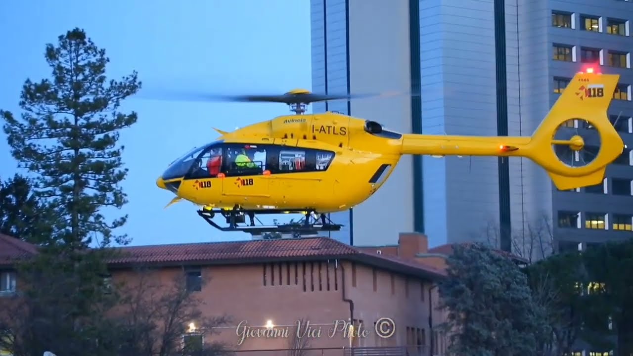 Airbus H145D3 engine start up & takeoff - Avincis Italia