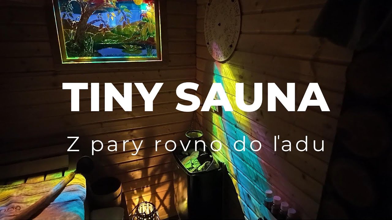 Tiny Sauna in winter / fínska sauna