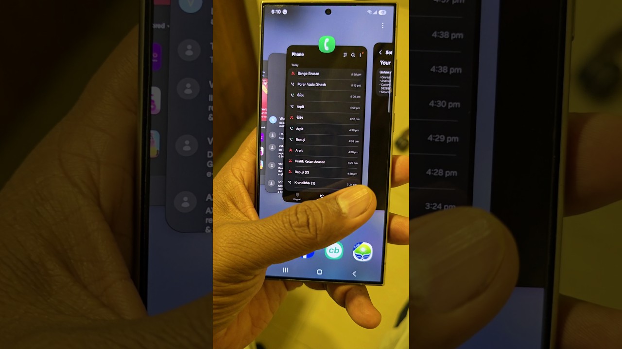 One UI 7 Recent Apps Look🔥 | Samsung S24 Ultra, S24+, S24 #shorts #oneui7