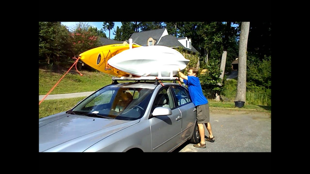 PVC Dual Kayak Roof Rack for $50