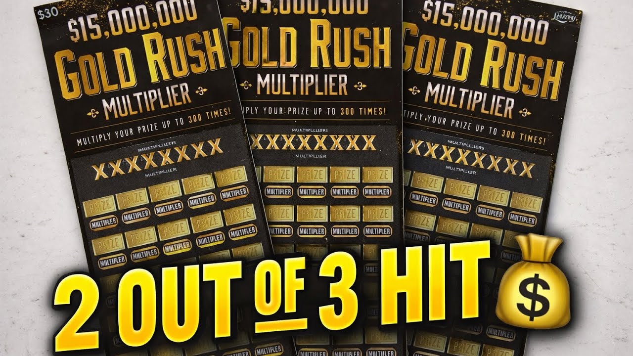 Crazy 3X $30 Lotto - Gold Rush Multiplier 