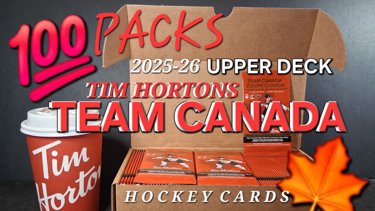 🆕 2025-26 UPPER DECK TIM HORTONS TEAM CANADA HOCKEY CARDS 100-PACKS BOX BREAK 💥#timhortons #hockey