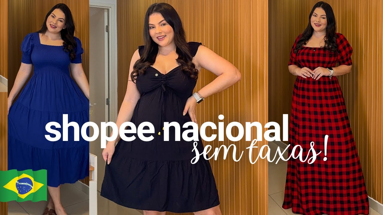 MODA NACIONAL NA SHOPEE / VESTIDOS SEM TAXA / MODA MODESTA/EVANGÉLICA