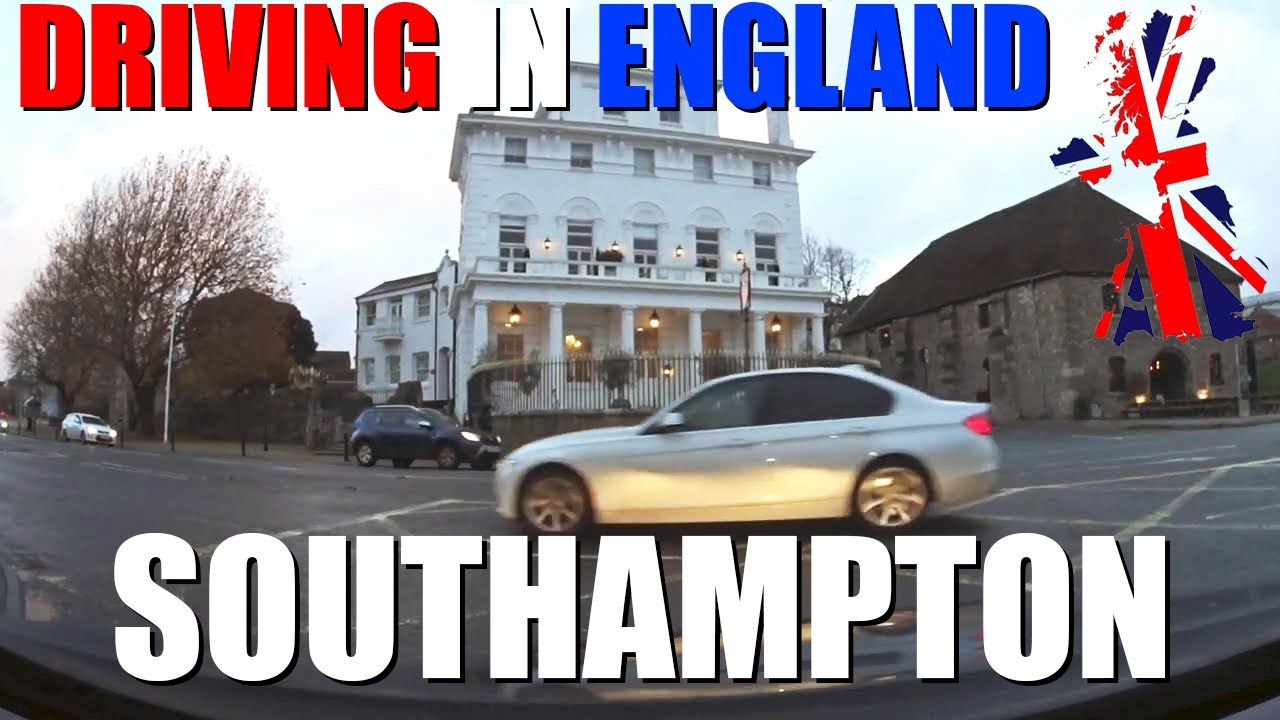 Driving in England from Mayflower Park to Westquay Multi-Storey Car Park Southampton