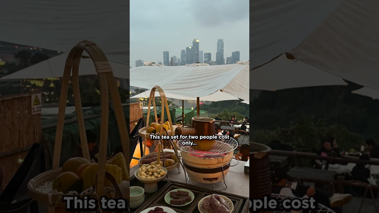 Best View EVER at This Chongqing Tea Cafe!