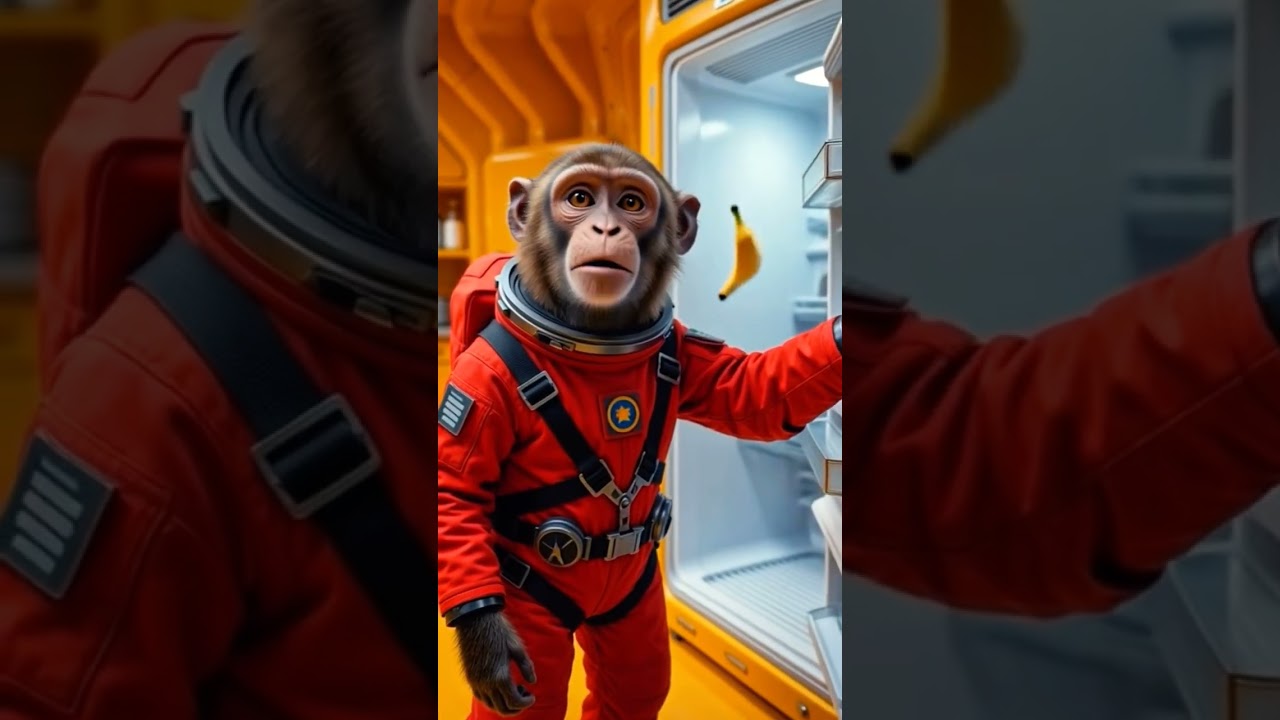 SPACE MONKEY ADULTING HITS DIFFERENT 😭🍌(relatable AF)#comedy #viral #shorts #trending #foryou #funny