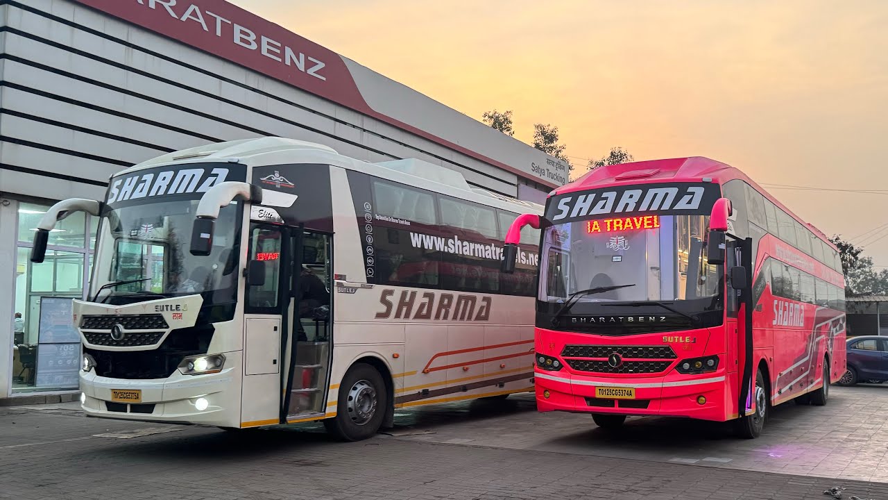 3 Brand New Luxury | Sutlej S-1800 BharatBenZ | AC Sleeper Buses With TOILET | SHARMA TRAVELS