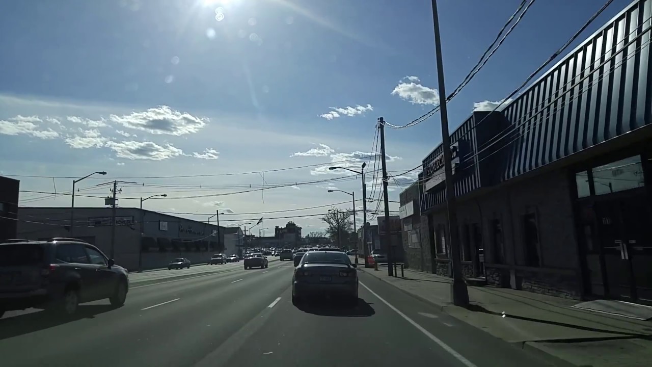 Driving on Sunrise Highway from Freeport to Baldwin in Nassau,New York
