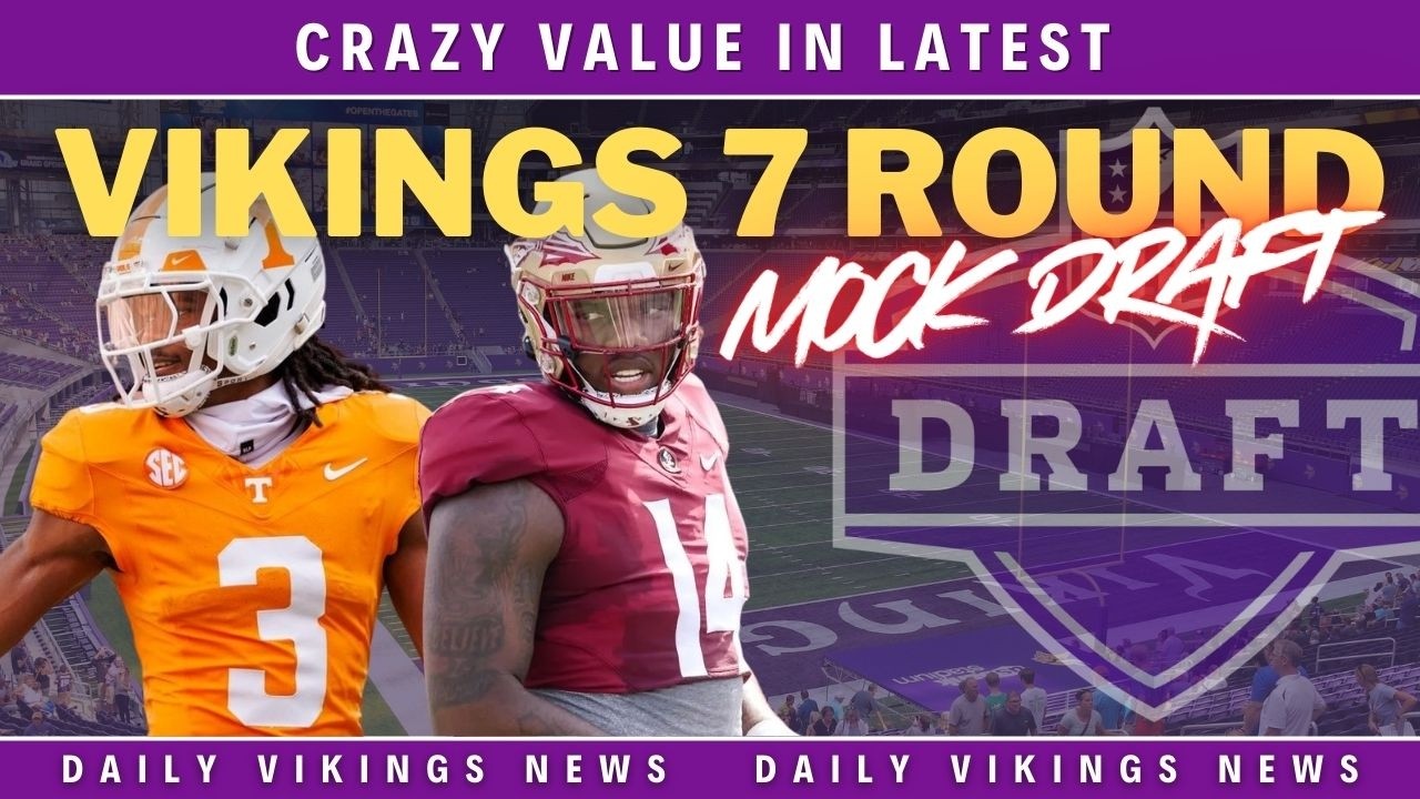 Vikings Full 7-Round 2026 Mock Draft - Crazy Steals and Value