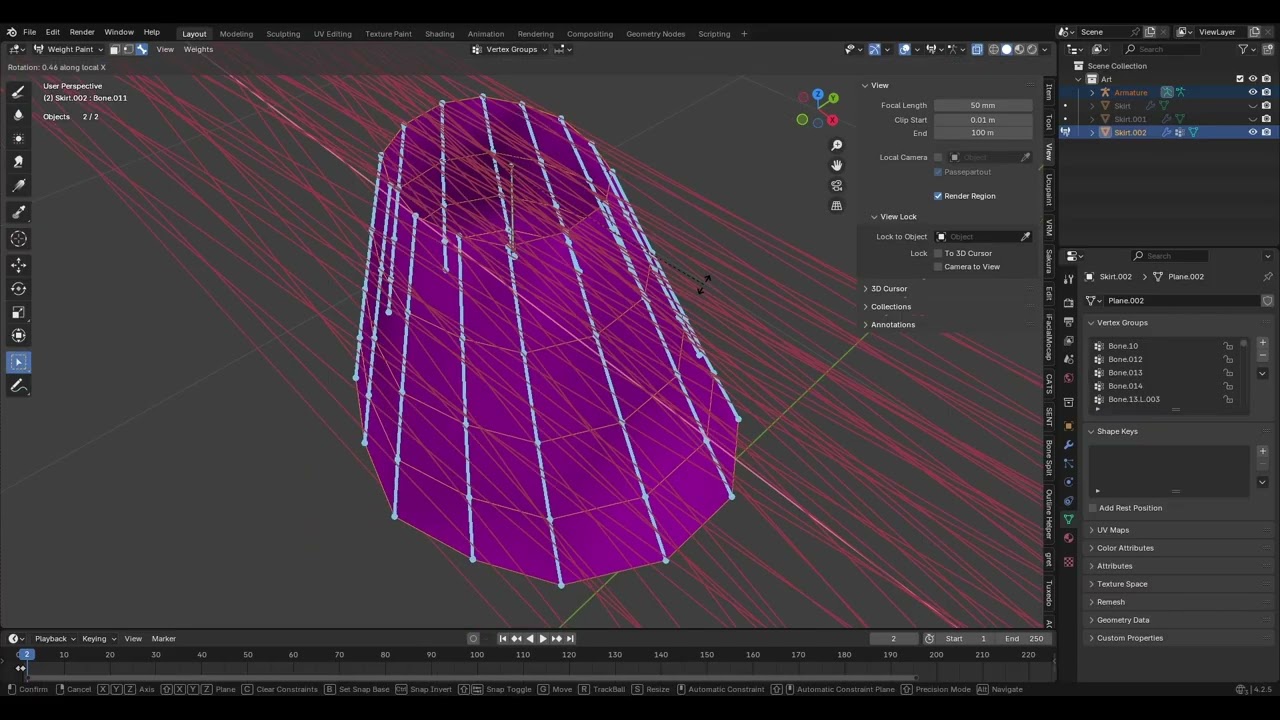 Quick skirt rigging tutorial Blender