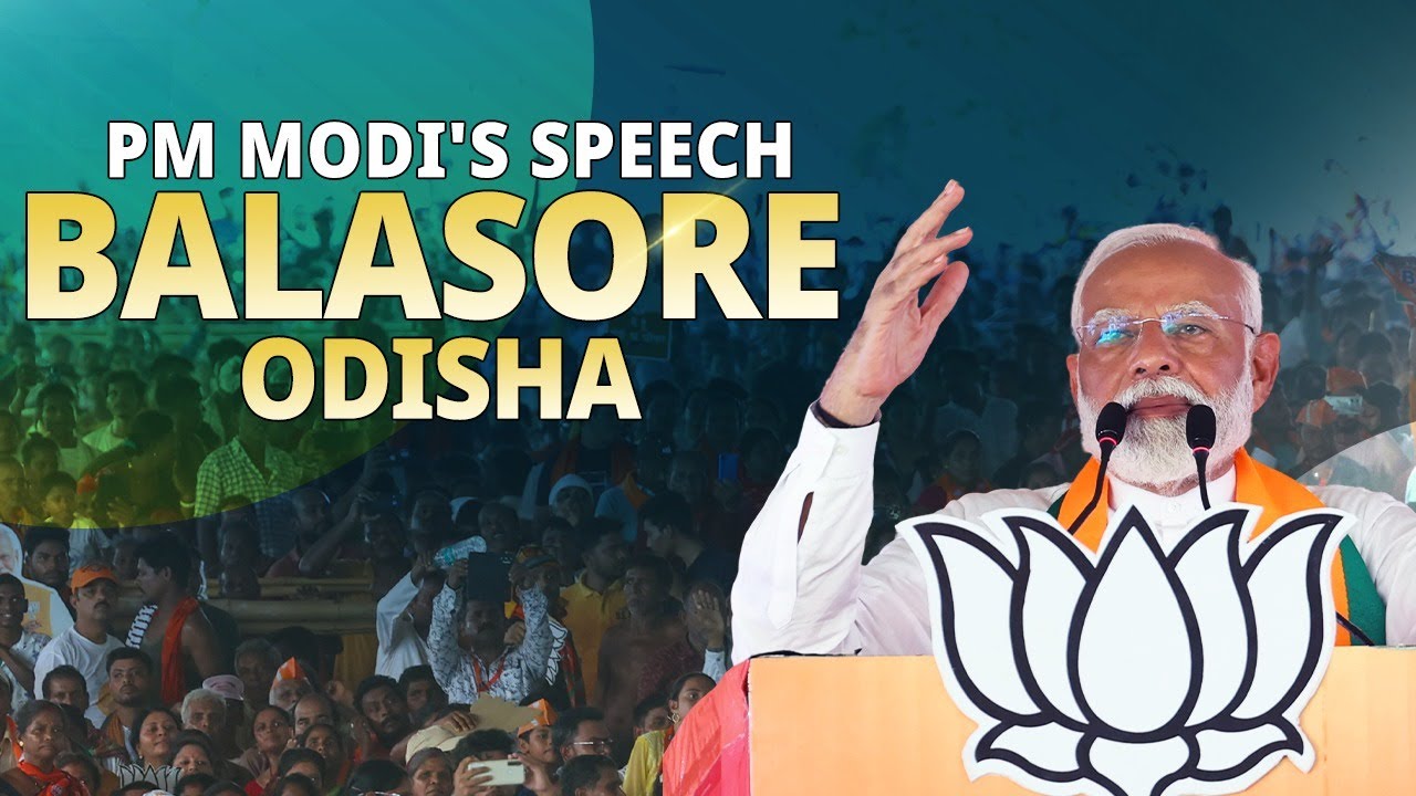 PM Modi addresses a public meeting in Balasore, Odisha