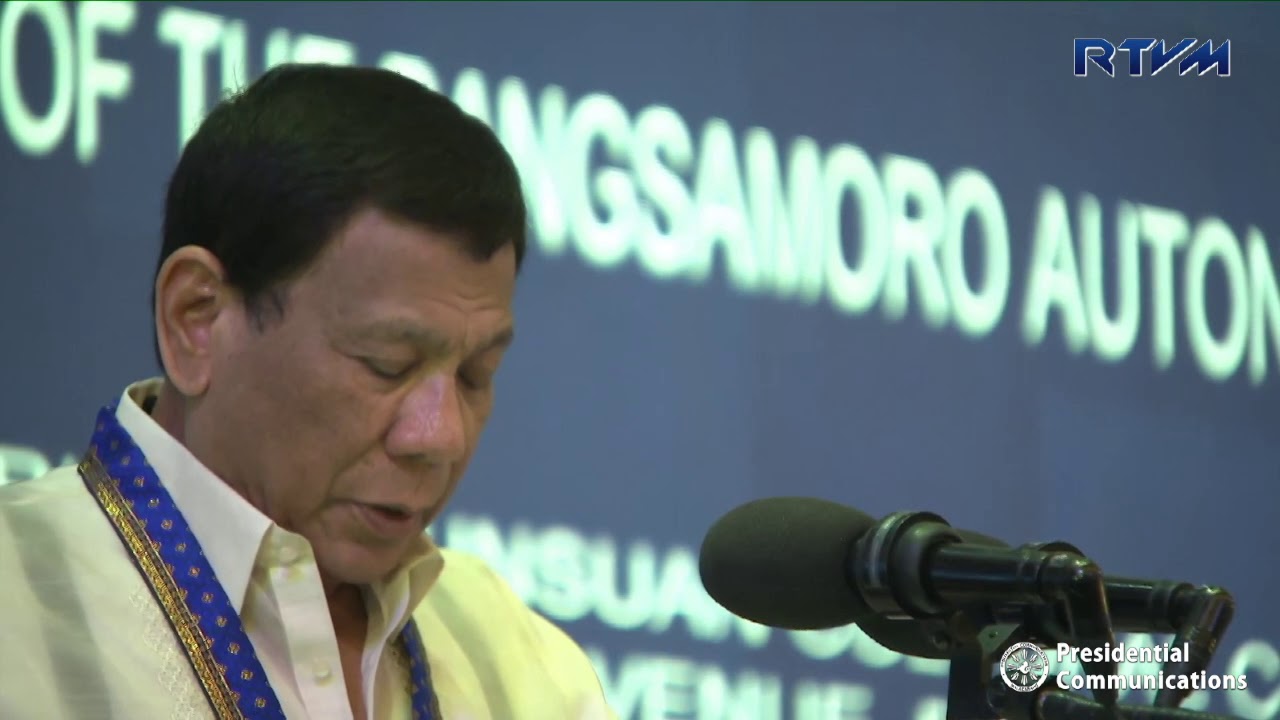 Inauguration of the Bangsamoro Autonomous Region in Muslim Mindanao (Speech) 3/29/2019