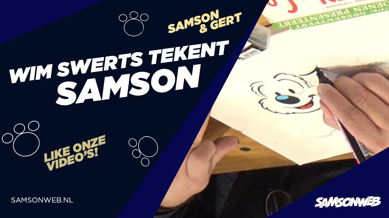 Wim Swerts tekent Samson @ Stripbeurs Sint-Truiden (2021)