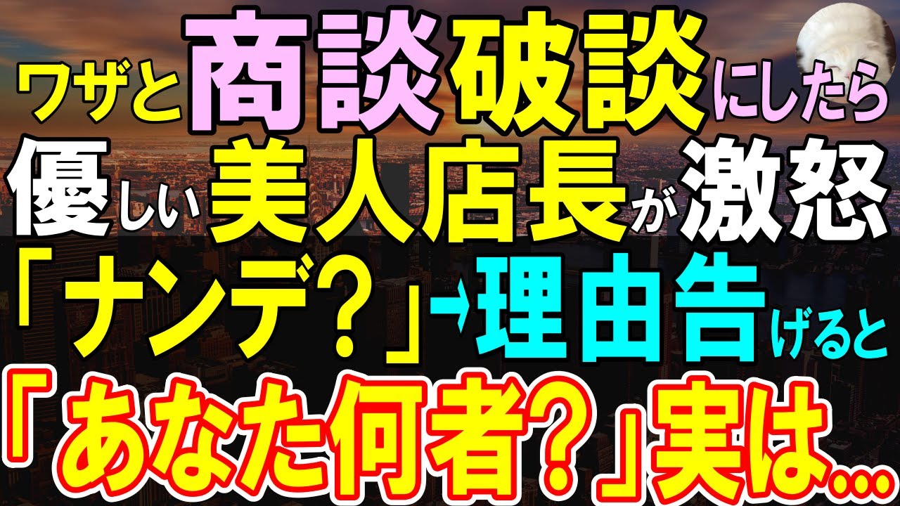 【感動する話】赤字で悩む女支店長が俺に大激怒。「なんで商談をわざとぶち壊したの？」その理由を明らかにすると驚いて…【いい話・泣ける話・朗読】