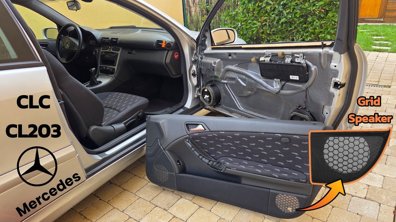 Разборка/замена решетки динамика на дверной панели Mercedes C-CLASS W203 / CL203 / CLC