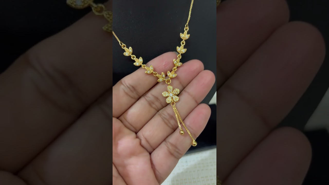 #stylish neckpiece #Gold &Whitestones#price 175# Dm to this number 👉8606667860❤️