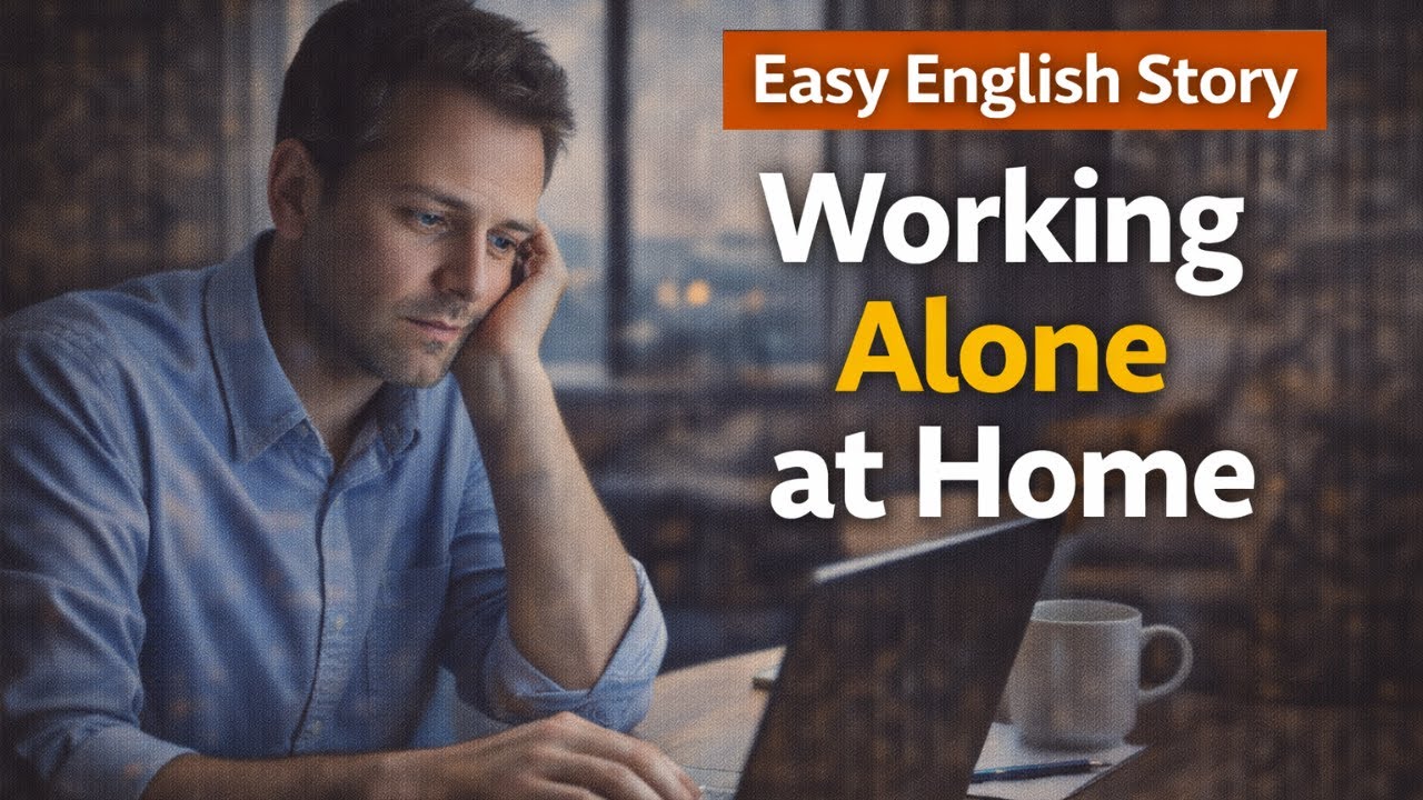 Working From Home Felt Lonely | Simple English Story | English Listening Practice #story