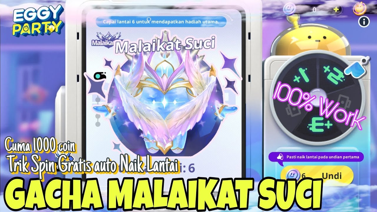 GACHA SKIN MALAIKAT SUCI PAKE TRIK INI SUPAYA MURAH - Eggy Party Indonesia