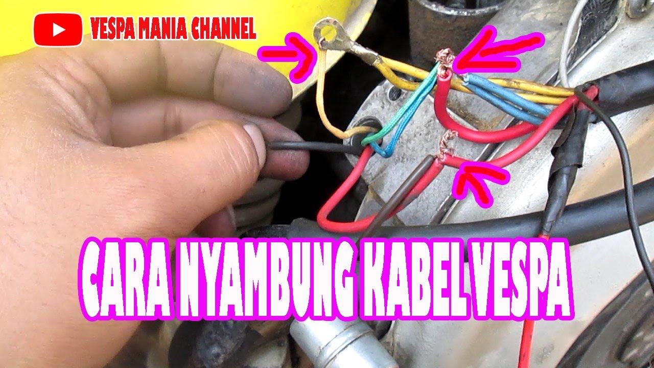 Tutorial atau cara meyambung kabel kelistrikan vespa super