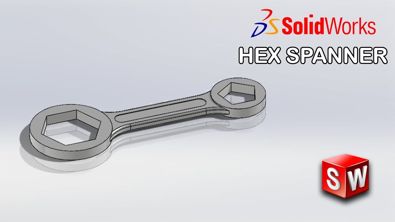 Solidworks Basic tutorial #17 | Hex Spanner in Solidworks |