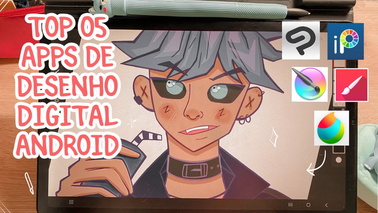 TOP 05 MELHORES APPS DE DESENHO DIGITAL PARA ANDROID | MEDIBANG, KRITA, IBIS PAINT, INFINITE PAINTER