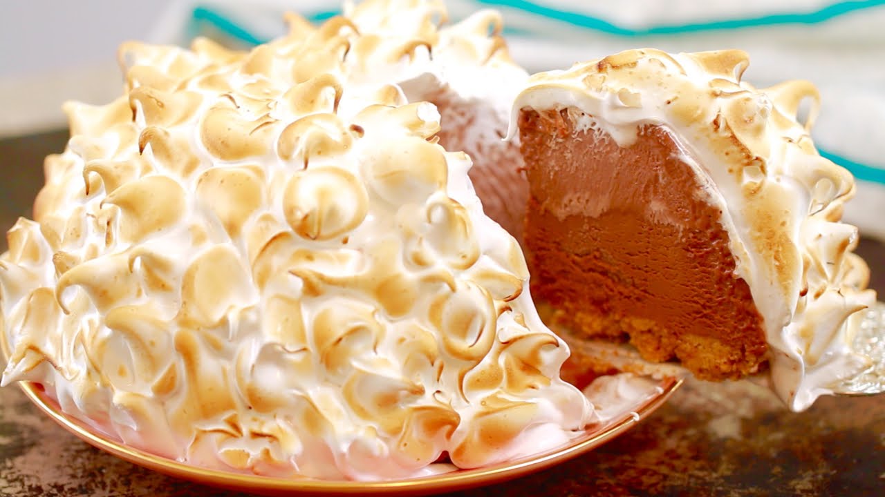 S'more Baked Alaska (No Machine Ice Cream Dessert) Gemma's Bigger Bolder Baking Ep 136