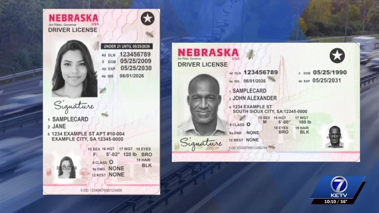 Nebraska Department of Motor Vehicles unveils new driver license and state ID design