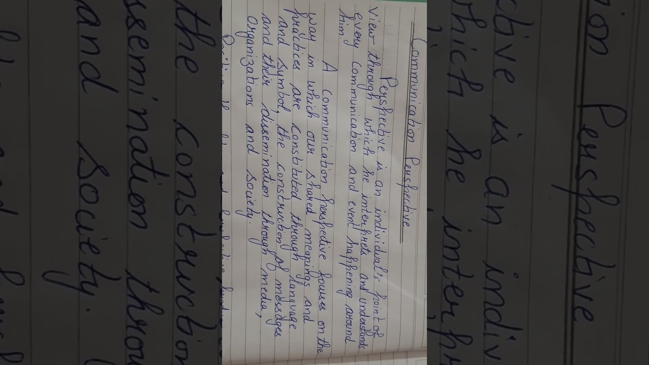 Communication Perspective