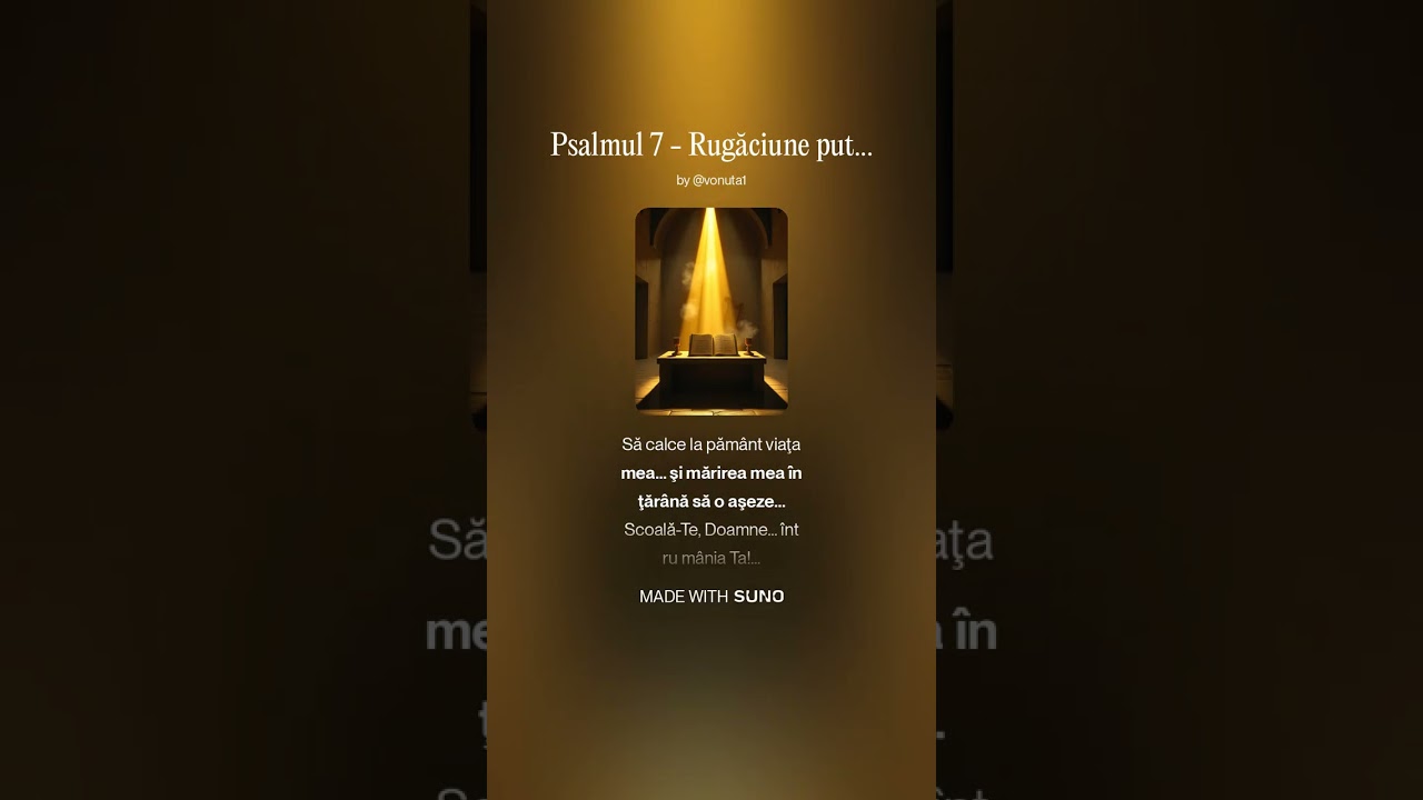 Psalmul 7 - Rugăciune puternică la prigoană și nedreptate ( Cor Bizantin )