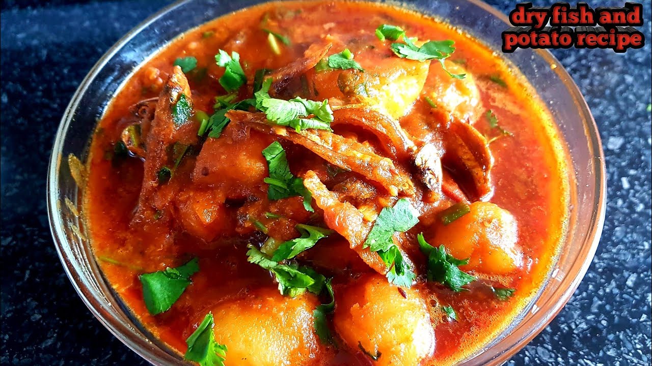 Dry Fish With Potato Recipe, How To Cook Dry Fish With Potato, 