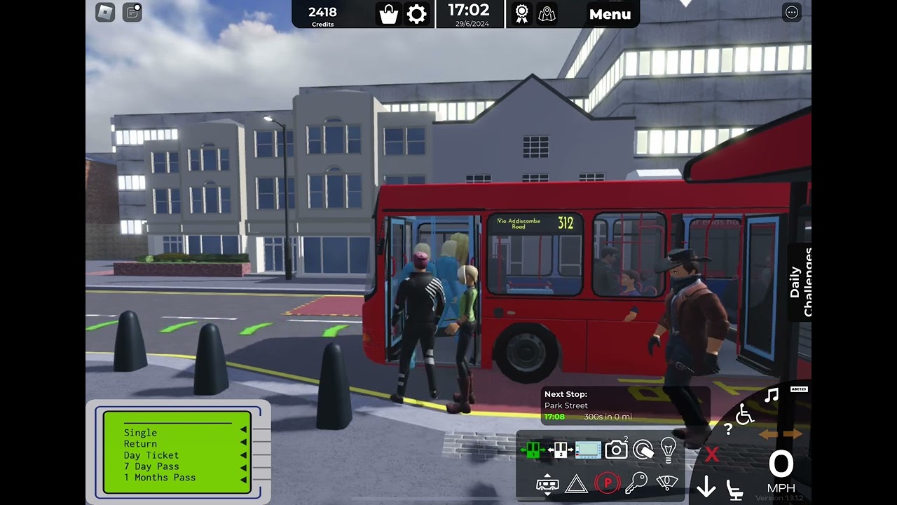 Addiscombe to South Croydon Bus Garage bus route 312 - Croydon:The London Transport Game